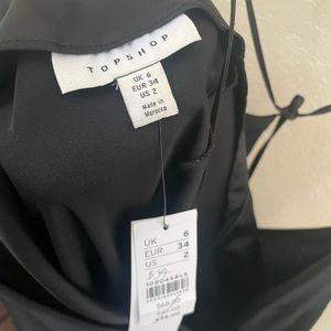 TOPSHOP black midi dress